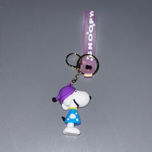 Snoopy Keychain with Purple Hat